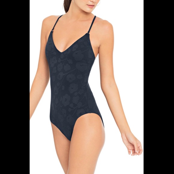 NEW‎ Robin Piccone Ana One-Piece Swimsuit in Blue [SZ 8 ] - Picture 2 of 11